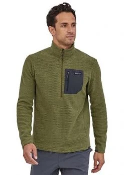 Patagonia Men's R1 Air Zip-Neck -Burton shop 2122 patagonia mensr1airzipneck palogreen2