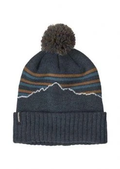 Patagonia Powder Town Beanie -Burton shop 2122 patagonia powdertownbeanie fitzroystripeknitsmolderblue