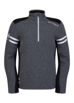 Spyder Men's Wengen Half Zip Fleece Jacket -Burton shop 2122 spyder menswengenhalfzipfleecejacket ebony2