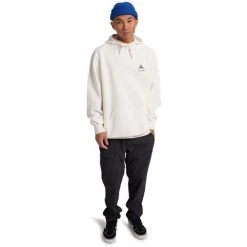 Burton Men's Mountain Pullover Hoodie -Burton shop fw21 m mntn po stout wht model