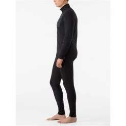 Arc'teryx Men's Rho Heavyweight Bottom -Burton shop fw22 29871 blk rho heavyweight bottom black men m side view left
