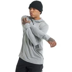 Burton Men's Multipath Essential Tech Pullover Hoodie -Burton shop fw23 burton mensmultipathessentialtechpulloverhoodie sharkskinheather 2