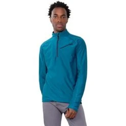 Obermeyer Men's Flex 1/4 Zip -Burton shop fw23 obermeyer mensflexquarterzip blueagave 1