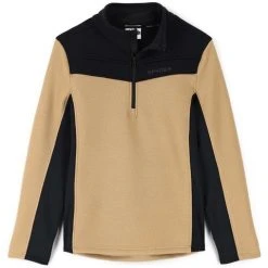 Spyder Men's Encore Half Zip Fleece Jacket -Burton shop fw23 spyder mensencorehalfzipfleecejacket blacktannin 3