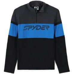 Spyder Men's Speed Half Zip Fleece Jacket -Burton shop fw23 spyder mensspeedhalfzipfleecejacket blackcollegiate 1