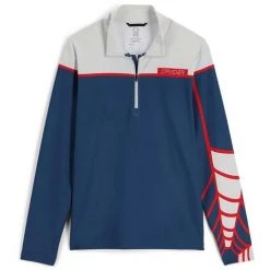 Spyder Men's Spirit Of '78 Zip T-Neck -Burton shop fw23 spyder mensspiritof78ziptneck glacier abyss 1