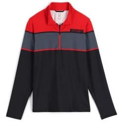 Spyder Men's Spirit Of '78 Zip T-Neck -Burton shop fw23 spyder mensspiritof78ziptneck volcanoblack 1