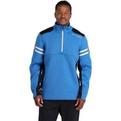 Spyder Men's Wengen Half Zip Fleece Jacket -Burton shop fw23 spyder menswengenhalfzipfleecejacket collegiate 1
